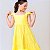 Vestido infantil meninas cor Amarelo rodado festa moda luxo - Imagem 3