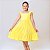 Vestido infantil meninas cor Amarelo rodado festa moda luxo - Imagem 2