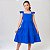 Vestido infantil meninas cor Azul Royal rodado festa luxo - Imagem 3