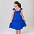 Vestido infantil meninas cor Azul Royal rodado festa luxo - Imagem 4