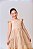 Vestido infantil menina cor Bege rodado festa luxo babadinho - Imagem 5