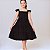 Vestido infantil menina Preto rodado festa luxo babadinho - Imagem 6