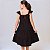 Vestido infantil menina Preto rodado festa luxo babadinho - Imagem 9