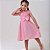 Vestido infantil meninas na cor Rosa bebê modelo ciganinha - Imagem 4