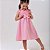 Vestido infantil meninas na cor Rosa bebê modelo ciganinha - Imagem 3