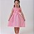 Vestido infantil meninas na cor Rosa bebê modelo ciganinha - Imagem 1