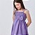 Vestido infantil menina na cor Lilás Claro modelo ciganinha - Imagem 6