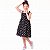 Vestido infantil para meninas estampa de Bolinha Poá lastex - Imagem 3