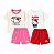 Kit Conjunto Infantil Verão Hello Kitty Malha Algodão - Imagem 1