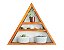 Nicho e Altar Triangular p/ pedras, estátuas, suculentas, cristais ZR4 - Imagem 2