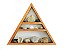 Nicho e Altar Triangular p/ pedras, estátuas, suculentas, cristais ZR4 - Imagem 1