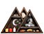 Nicho e Altar Triangular p/ pedras, estátuas, cristais, geradores ZR23 - Imagem 1