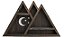 Nicho e Altar Triangular p/ pedras, estátuas, cristais, geradores ZR23 - Imagem 2