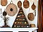 Nicho e Altar Triangular, porta-cristais, pedras, estátuas, óleo essencial ZR11 - Imagem 1