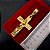 Pingente Cruz com Imagem de Cristo  - Banhado a Ouro 18k - Imagem 1