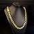 Corrente Friso X 13mm Fecho Gaveta Duplo 750 - Banhado a Ouro 18k - Imagem 2