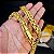 Corrente + Pulseira Cadeado Duplo 15mm Fecho Gaveta Duplo 750 + Pingente Favela Venceu G - Banhado a Ouro 18k - Imagem 3