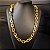 Corrente Cadeado 15mm Fecho Gaveta Duplo 750 - Banhado a Ouro 18k - Imagem 4