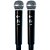 Microfone Sem Fio Duplo Custom Sound CW-40W UHF 48 Canais - Imagem 4