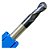 Fresa Esférica Metal Duro 8mm 2 Cortes 45hrc Cobertura Tialn - Imagem 3