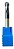 Fresa Esférica Metal Duro 8mm 2 Cortes 45hrc Cobertura Tialn - Imagem 1
