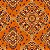 Tecido Tricoline Estampa Bandana Laranja com Preto - Imagem 1