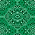 Tecido Tricoline Estampa Bandana Fundo Verde com Preta - Imagem 1