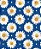 Tecido Tricoline Girassol Fundo Azul - Imagem 1