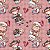 Tricoline Digital  Fuxicos e Fricotes Café com Amigas Rose - Imagem 1