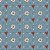 Tricoline Digital Fuxicos e Fricotes Mini Flores Felicidade Azul - Imagem 1