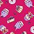 Tecido Tricoline Mista Doces de Confeitaria Fundo Pink - Imagem 1