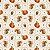 Tricoline Digital Fuxicos e Fricotes Esquilos 50cm X 1,50L - Imagem 1