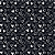 Tecido Tricoline Coração Fundo Preto 50cm X 150Largura - Imagem 1