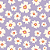 Tecido Tricoline Floral Fundo Lilas 50cm X 1,50 Largura - Imagem 1
