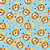 Tecido Tricoline Estampado Safari Fundo Azul 50cm X 1,50Largura - Imagem 1