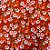 Tecido Chita Estampada Floral Vermelho 1 Metro - Imagem 1