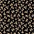 Tecido Tricoline Floral Fundo Preto 50cm X 1.50Largura - Imagem 1