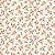 Tecido Tricoline Estampa Floral Laranja Com Fundo Bege 50cm X 1.50L - Imagem 1