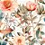 Tricoline Estampa Floral com Borboletas 50cm X 1.50Largura - Imagem 1
