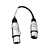 CABO DMX DE 20CM XLR FÊMEA DE 3 PINOS E XLR FÊMEA DE 5 PINOS - Imagem 4