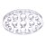 Suporte Porta Batoques Cristal Oval 15 furos - Imagem 2