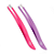 Duo de Pinças para Sobrancelha Retas Misto Rosa E Roxo Colors Mundial Bc-408 - Imagem 1