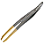Pinça Designer Sobrancelhas Soling Gold Titanium Ponta Reta - Imagem 1