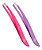 Duo De Pincas Ponta Reta Misto Rosa E Roxo Colors Mundial - Imagem 2