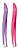 Duo De Pincas Ponta Reta Misto Rosa E Roxo Colors Mundial - Imagem 1