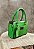 Bolsa Estruturada Lisi Em Couro Croco Verde - Imagem 1