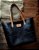 Bolsa Tote Em Couro Preta - Imagem 1