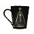 Caneca Nossa Senhora Aparecida Preta com Terço Dourado - Imagem 1