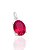 Pingente Prata Oval Pedra Pink - Imagem 1