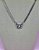 Colar Choker Pingente Alfabeto Teta Grego Aço Prateado - 40cm + 7cm Extensão - Imagem 1